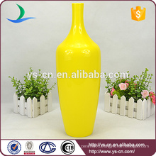 elegant yellow ceramic home decor vase